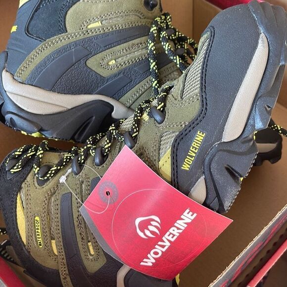 Wolverine Wilderness Mens Hiking Boots Shoes Waterproof W880232 Green Size 7.5 - Picture 5 of 6